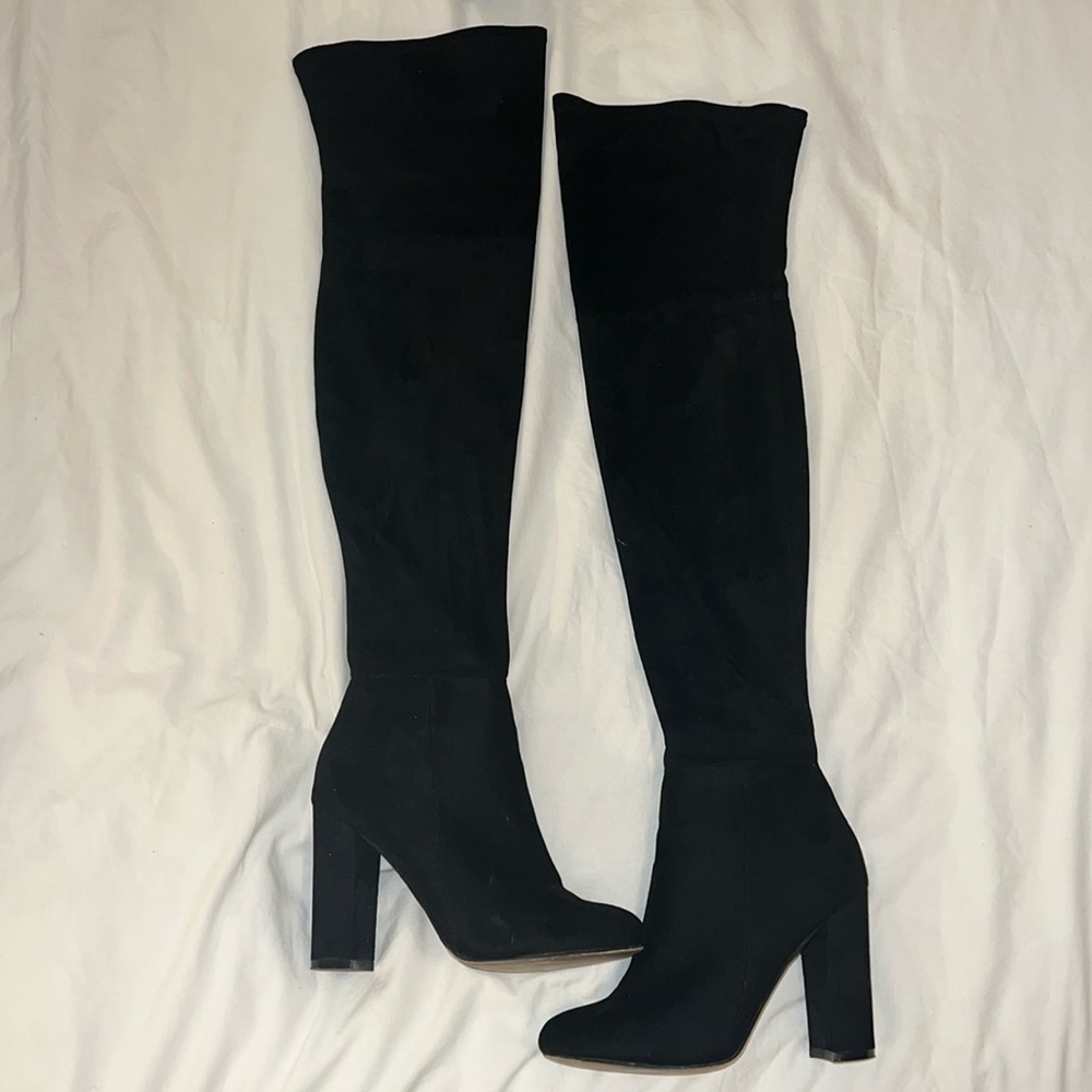 Black Aldo thigh high heels